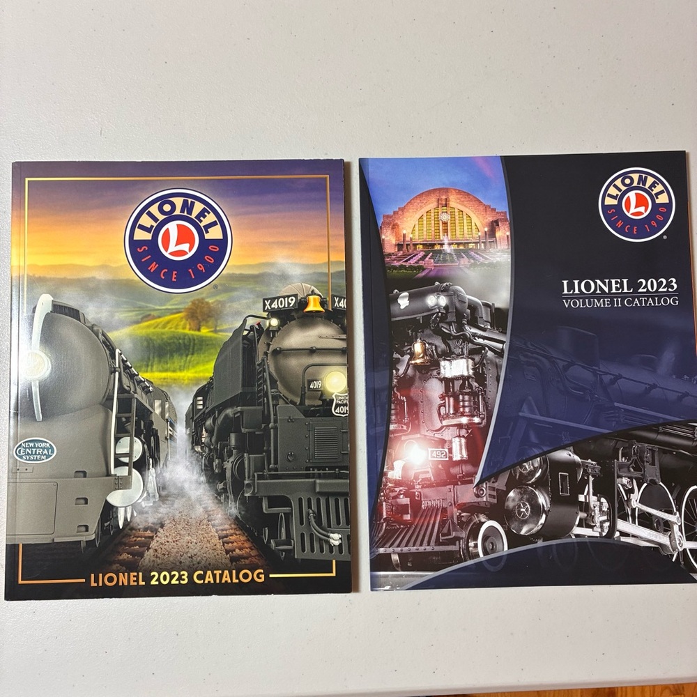 Lionel 2023 Train Catalogs Set Vol I & Vol II • Good Pre-Owned